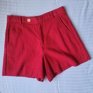 NWOT Draper James Red Basketweave Women's Shorts Size 6